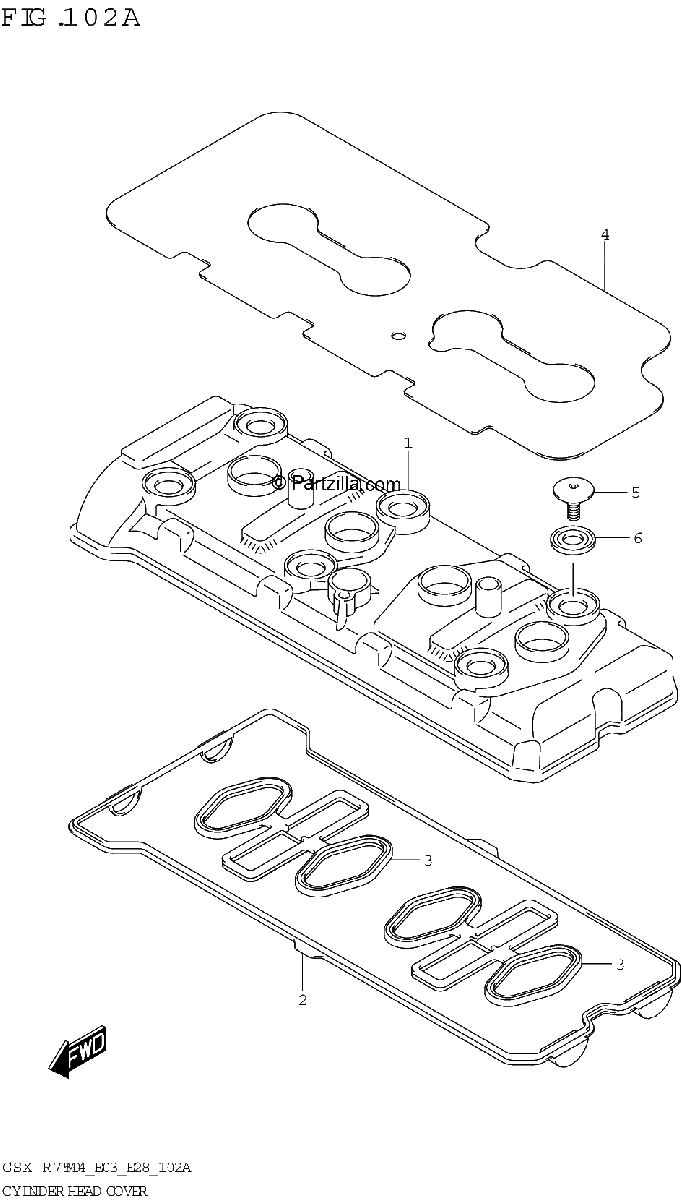 Diagrama de CYLINDER HEAD COVER