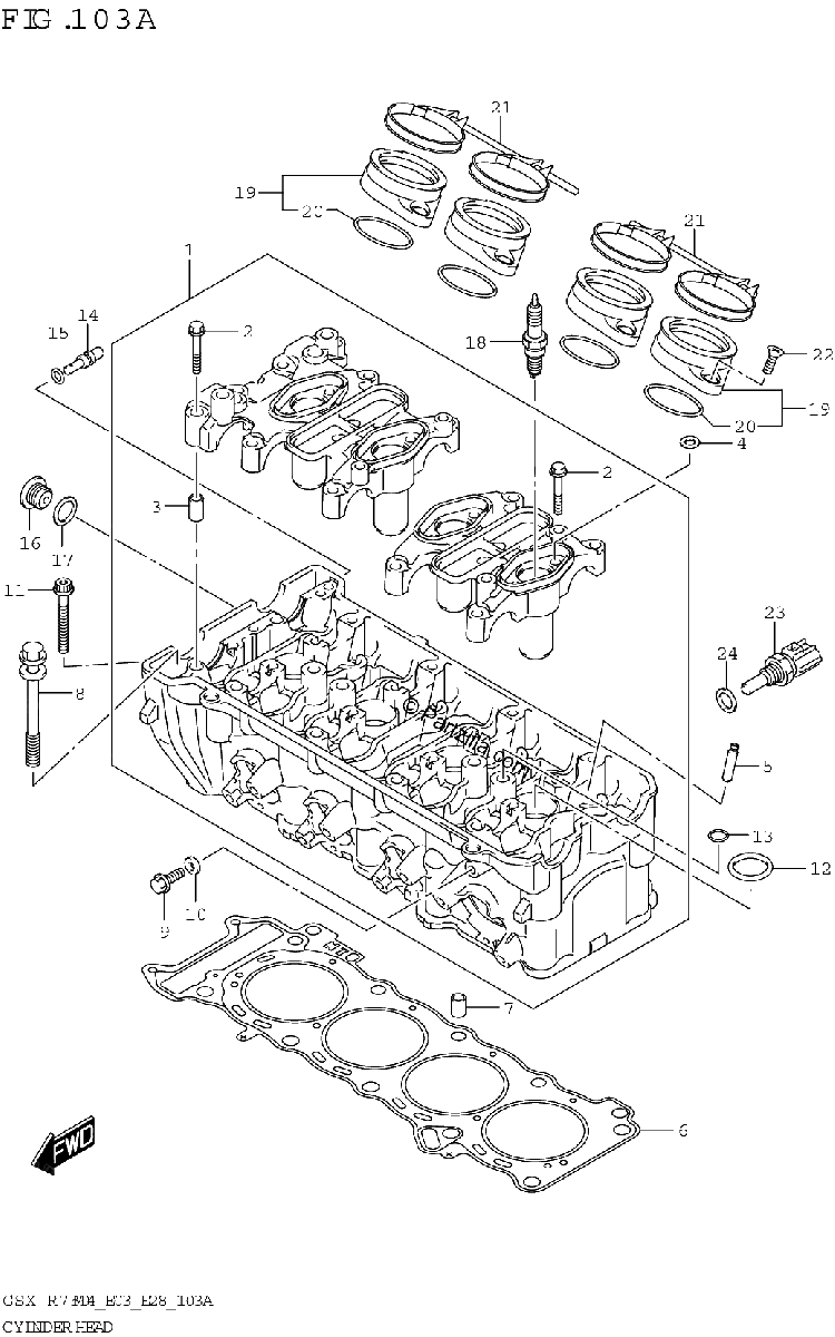 Diagrama de CYLINDER HEAD
