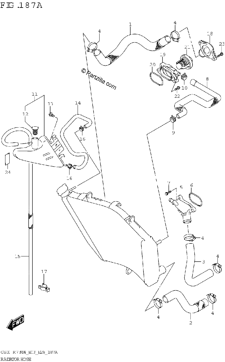 Diagrama de RADIATOR HOSE