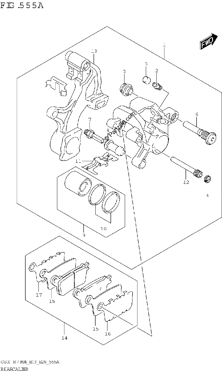 Diagrama de REAR CALIPER
