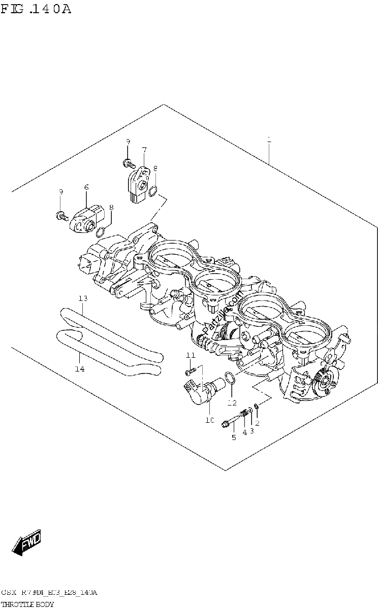 Diagrama de THROTTLE BODY E03 E28