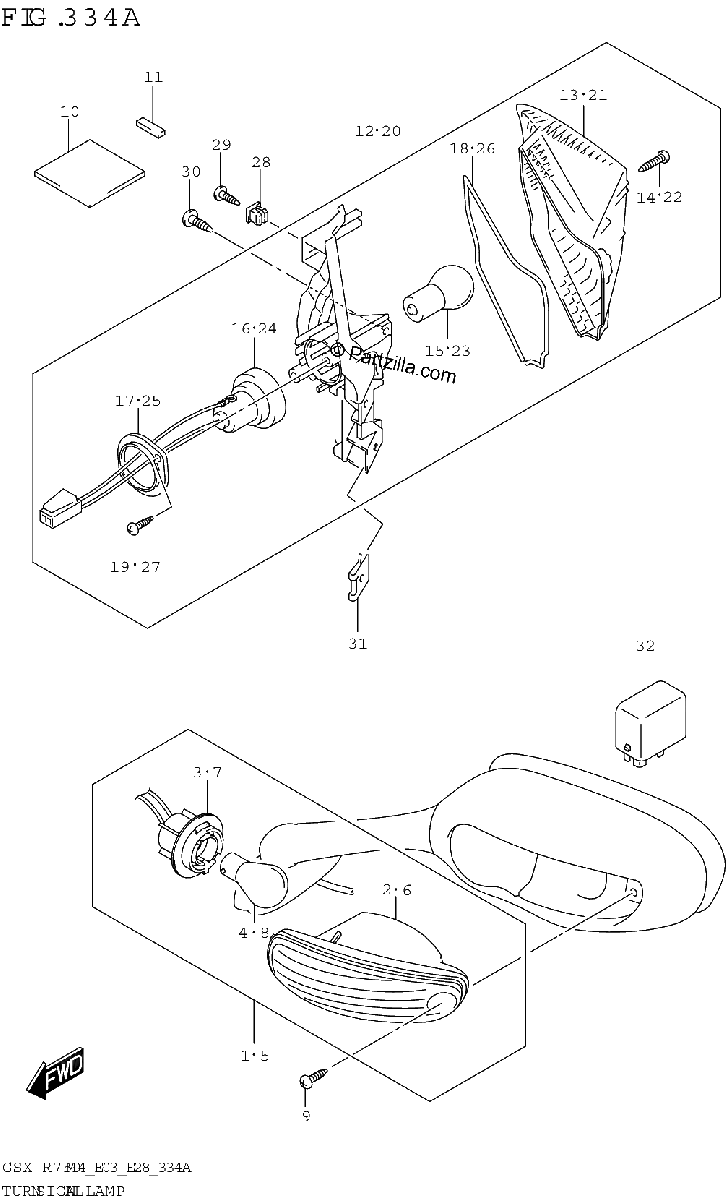 Diagrama de TURNSIGNAL LAMP