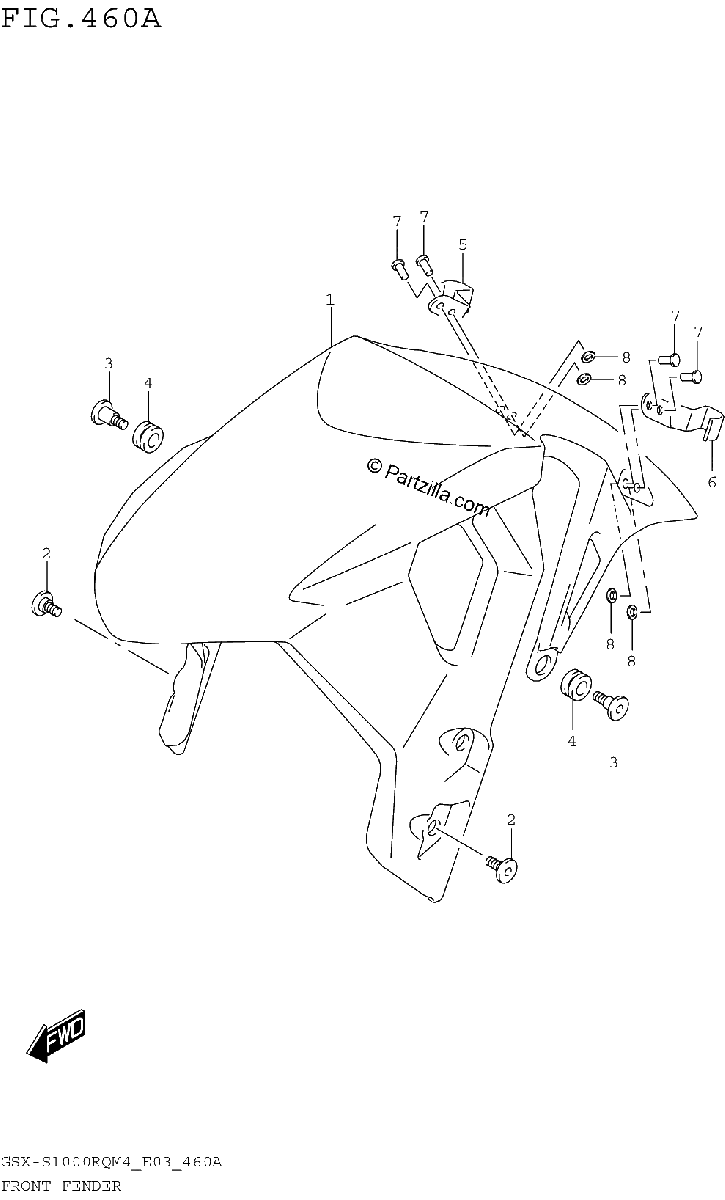 Diagrama de FRONT FENDER