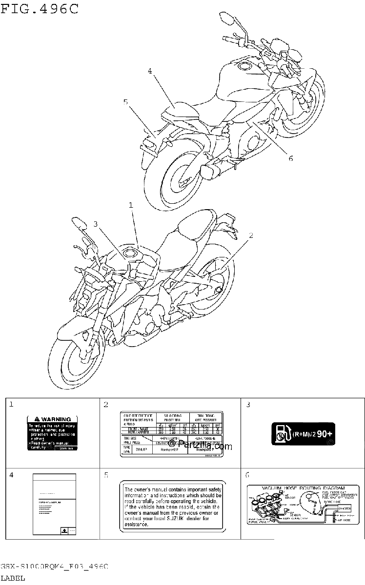 Diagrama de LABEL GSX S1000RQM4 E33