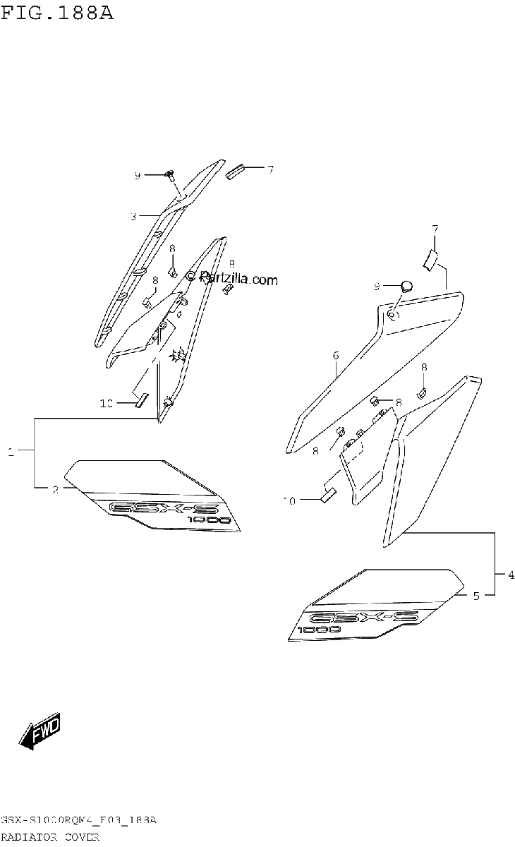 Diagrama de RADIATOR COVER