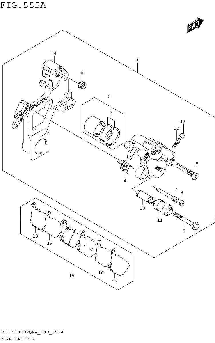 Diagrama de REAR CALIPER