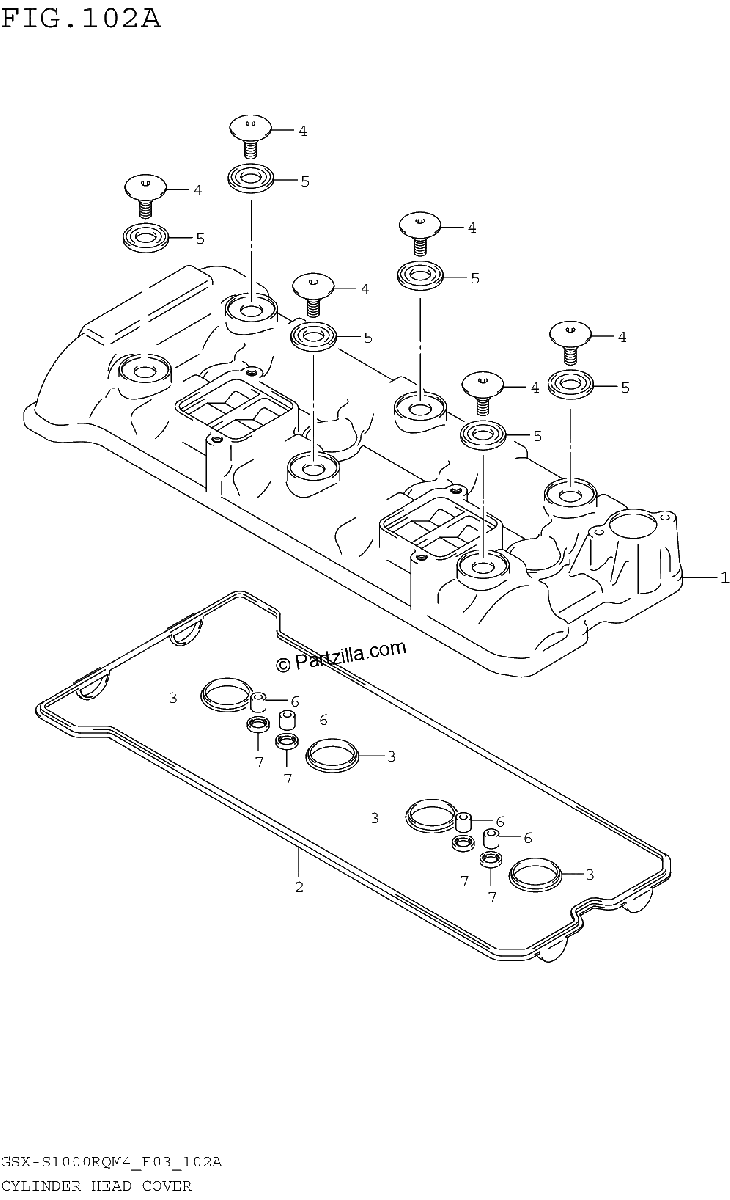 Diagrama de CYLINDER HEAD COVER