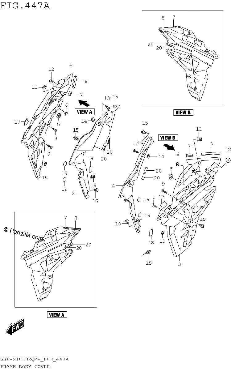 Diagrama de FRAME BODY COVER