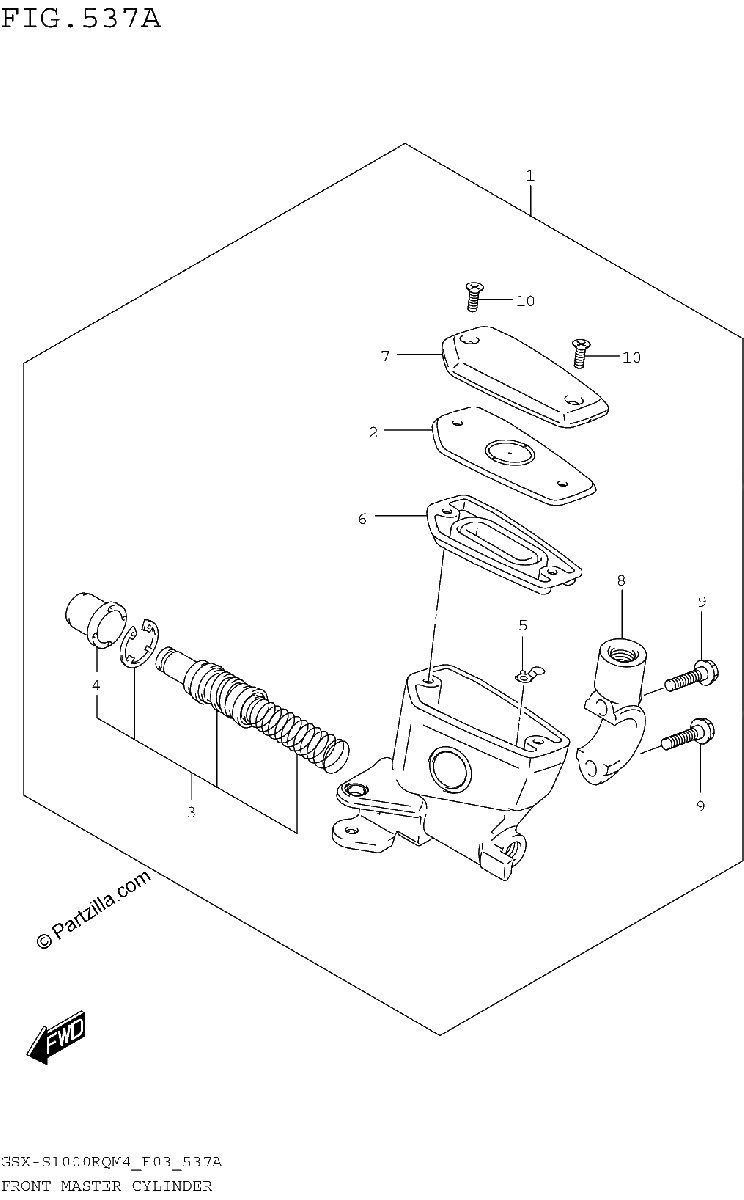 Diagrama de FRONT MASTER CYLINDER