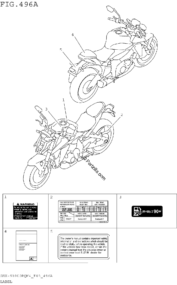 Diagrama de LABEL GSX S1000RQM4 E03