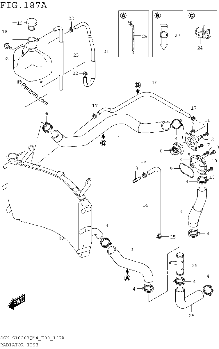 Diagrama de RADIATOR HOSE