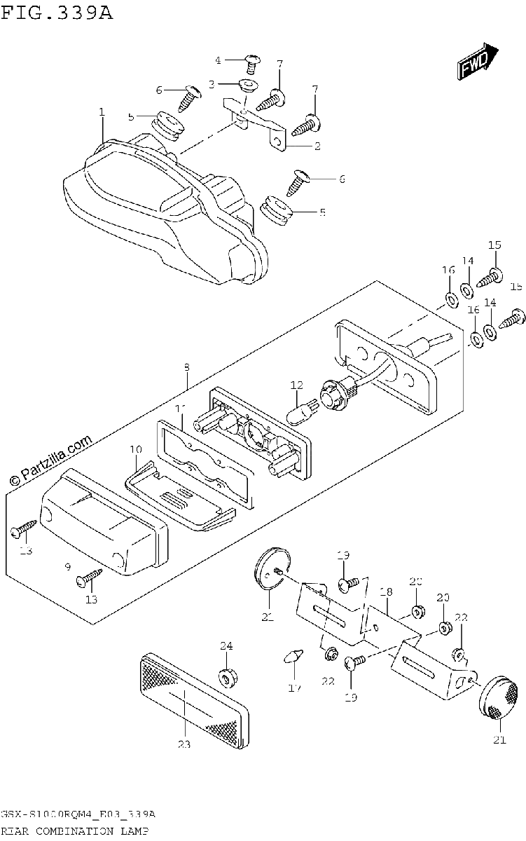 Diagrama de REAR COMBINATION LAMP