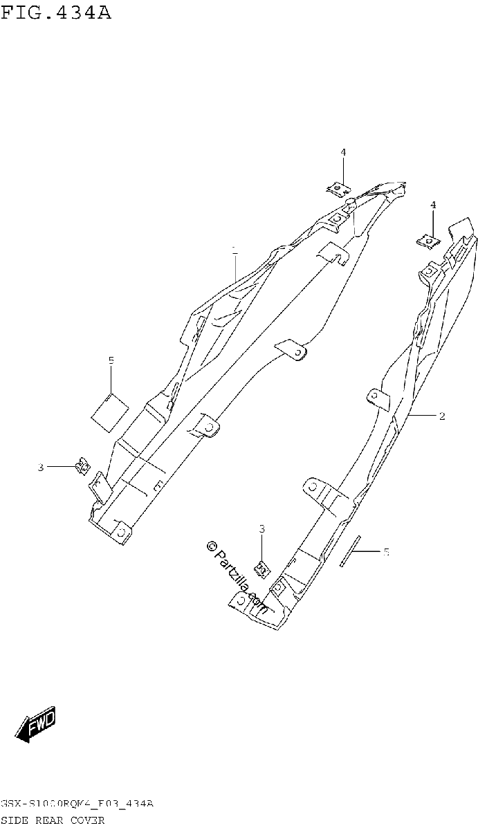 Diagrama de SIDE REAR COVER