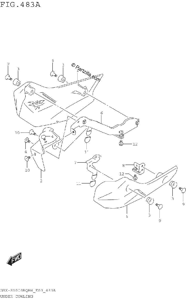 Diagrama de UNDER COWLING