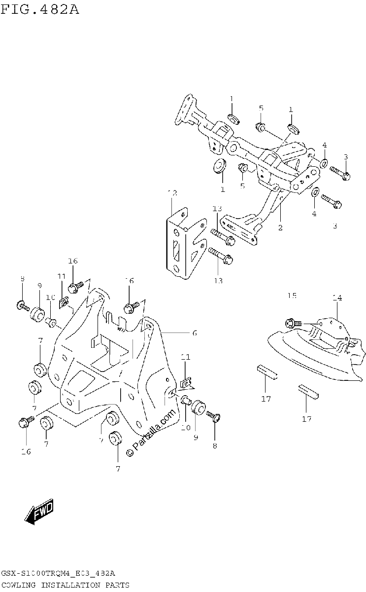 Diagrama de COWLING INSTALLATION PARTS