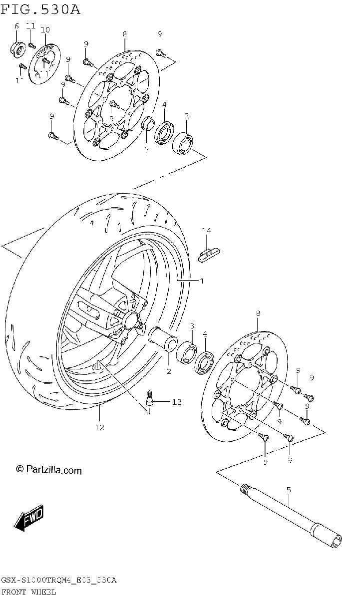 Diagrama de FRONT WHEEL