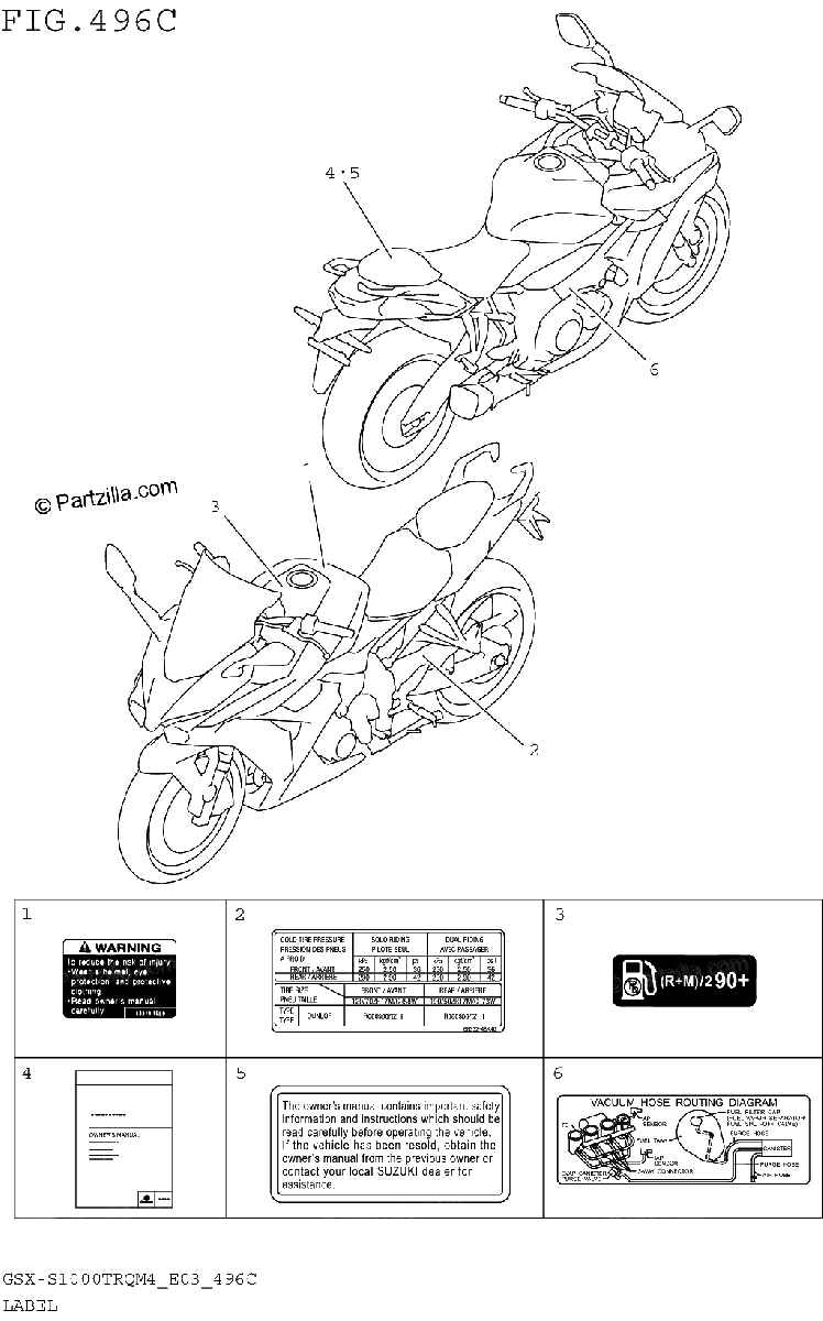 Diagrama de LABEL GSX S1000TRQM4 E33