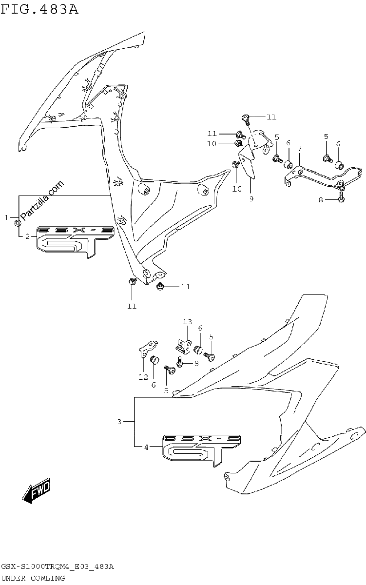 Diagrama de UNDER COWLING