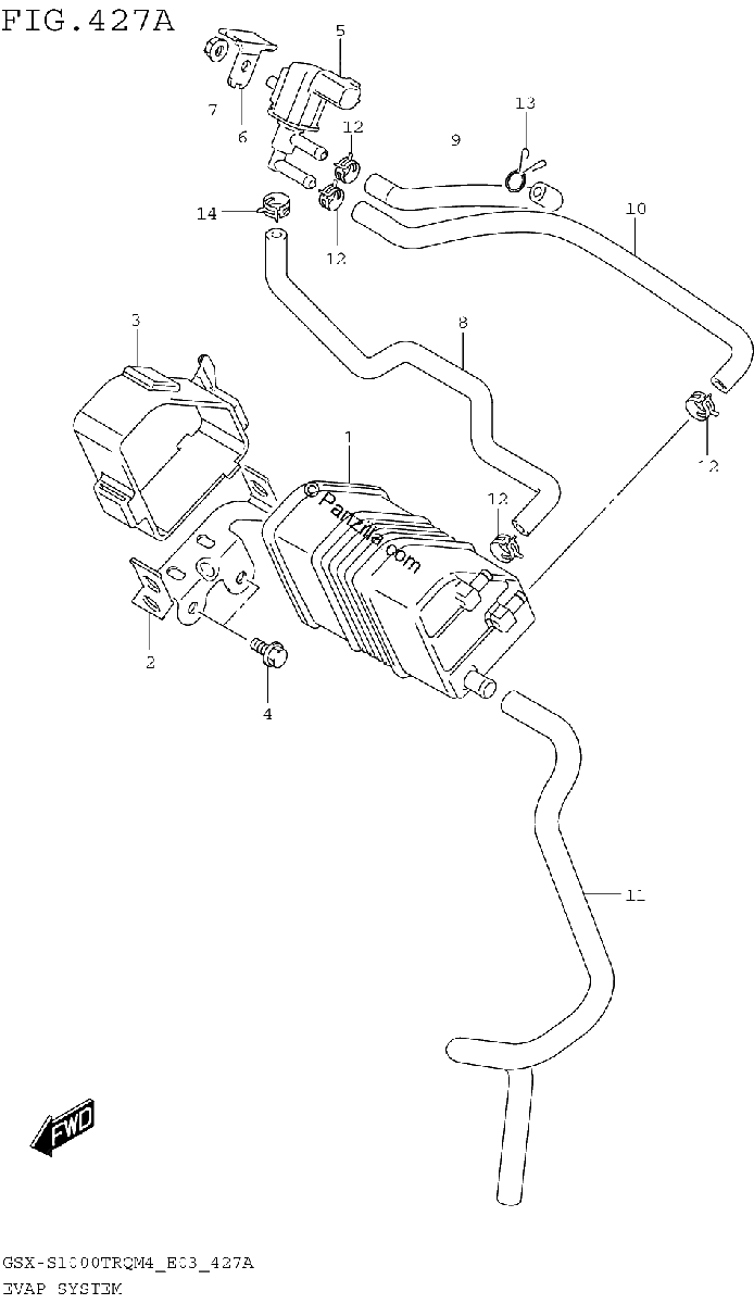 Diagrama de EVAP SYSTEM GSX S1000TRQM4 E33