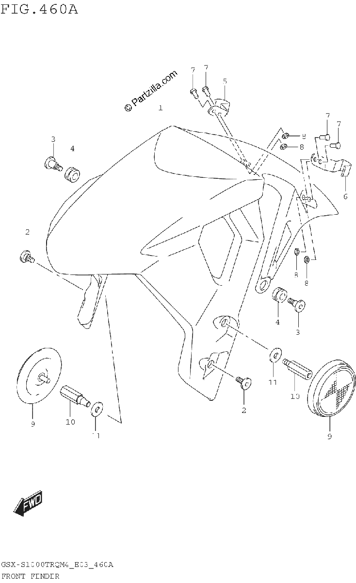 Diagrama de FRONT FENDER