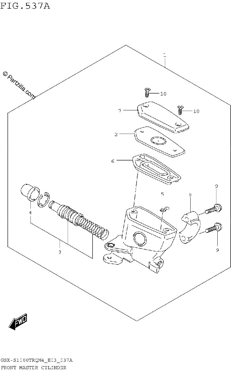 Diagrama de FRONT MASTER CYLINDER