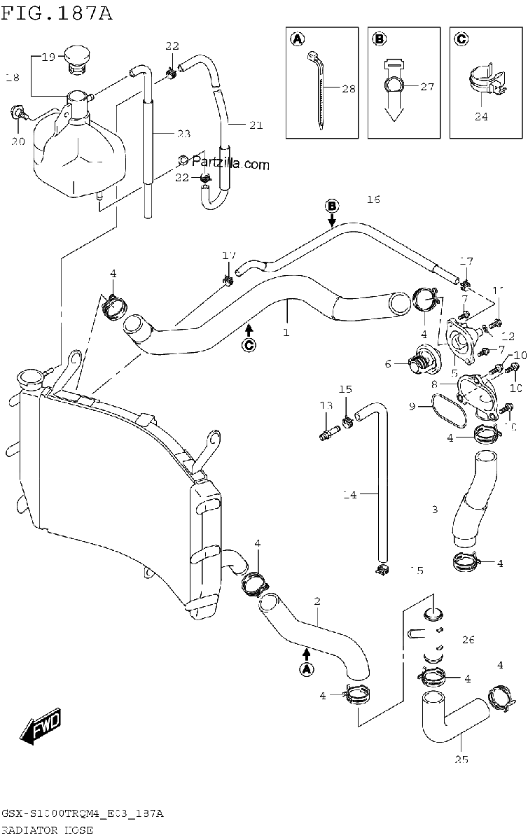 Diagrama de RADIATOR HOSE