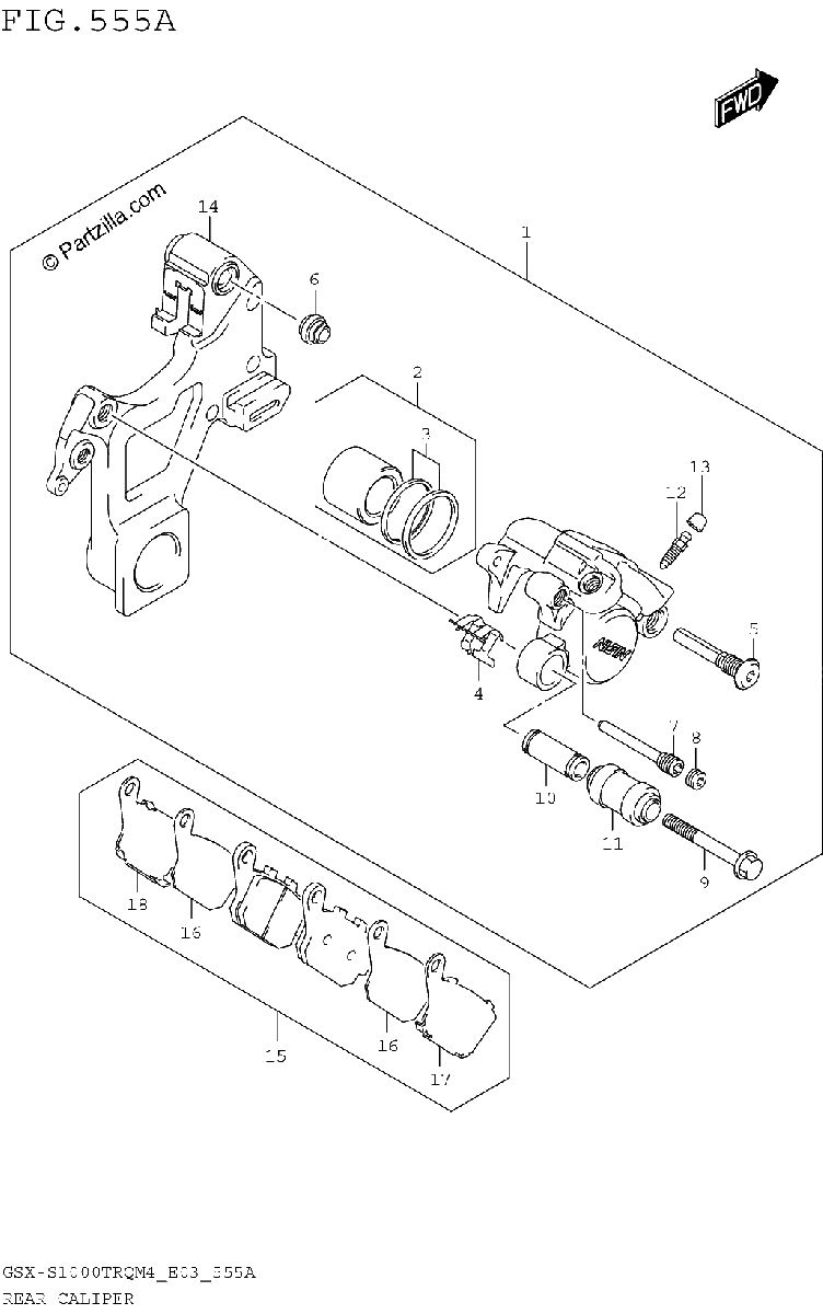 Diagrama de REAR CALIPER