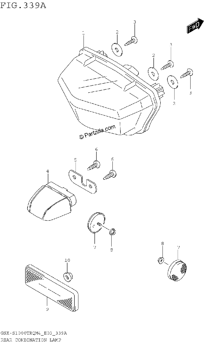 Diagrama de REAR COMBINATION LAMP
