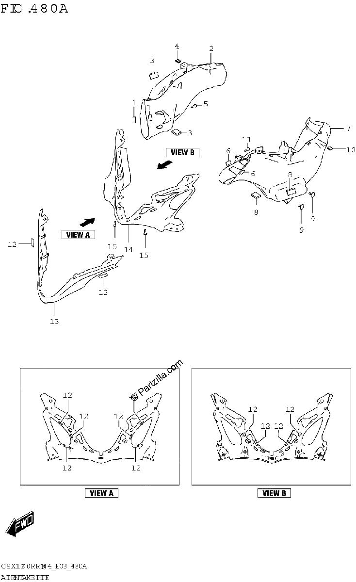 Diagrama de AIR INTAKE PIPE