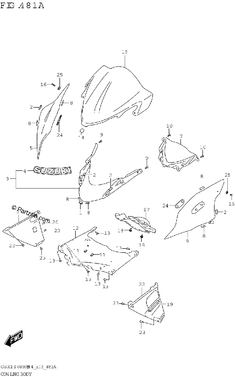 Diagrama de COWLING BODY