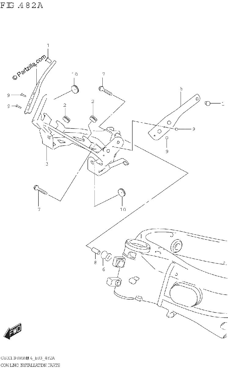 Diagrama de COWLING INSTALLATION PARTS