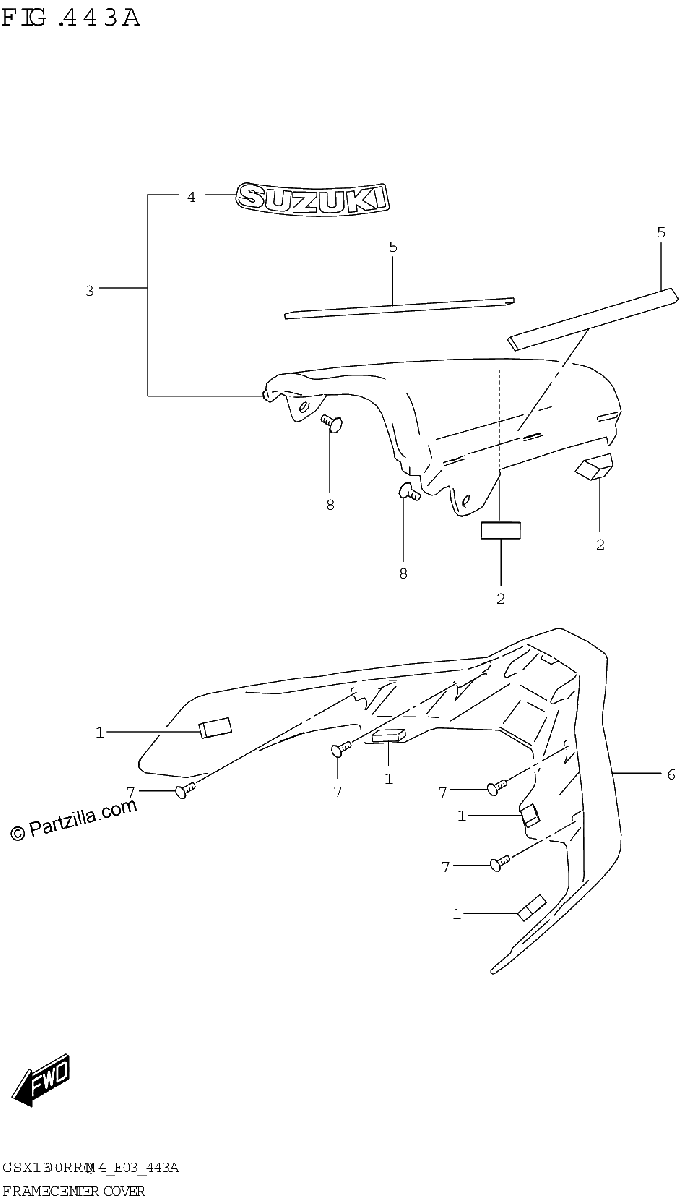 Diagrama de FRAME CENTER COVER