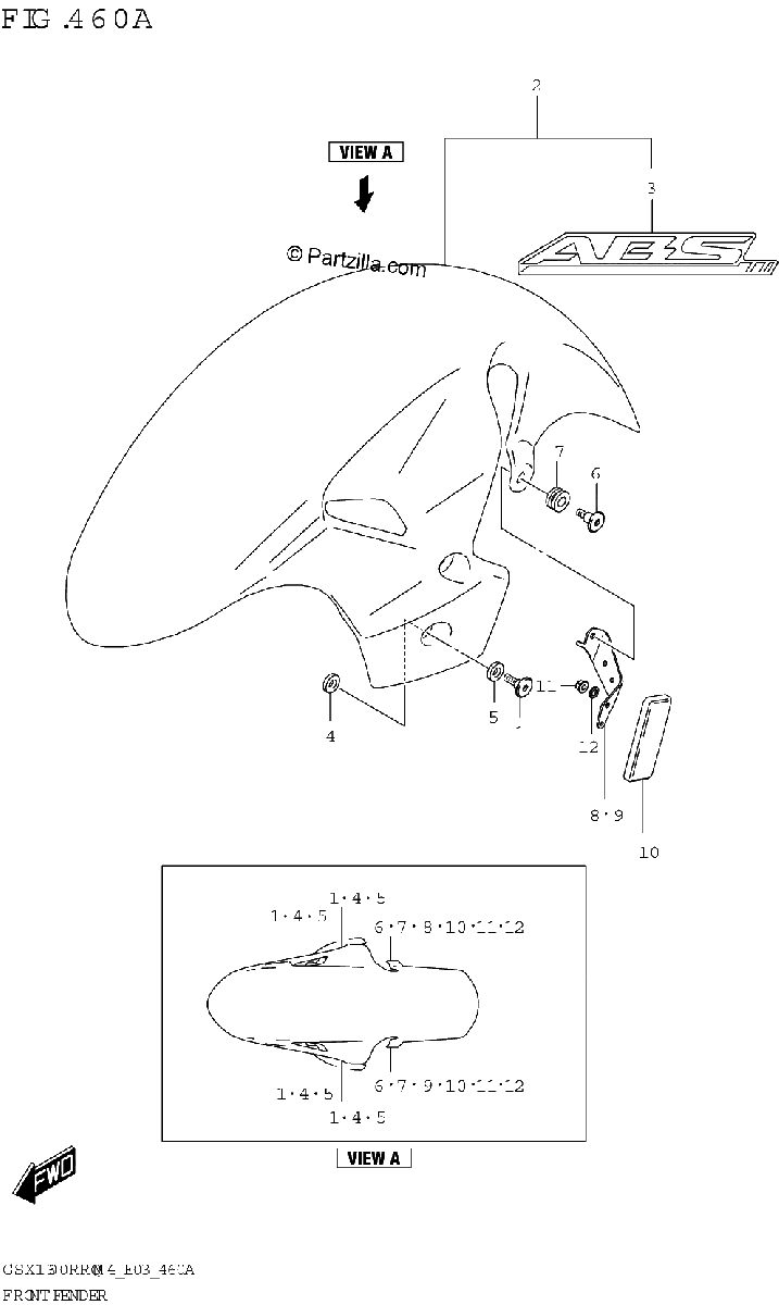 Diagrama de FRONT FENDER