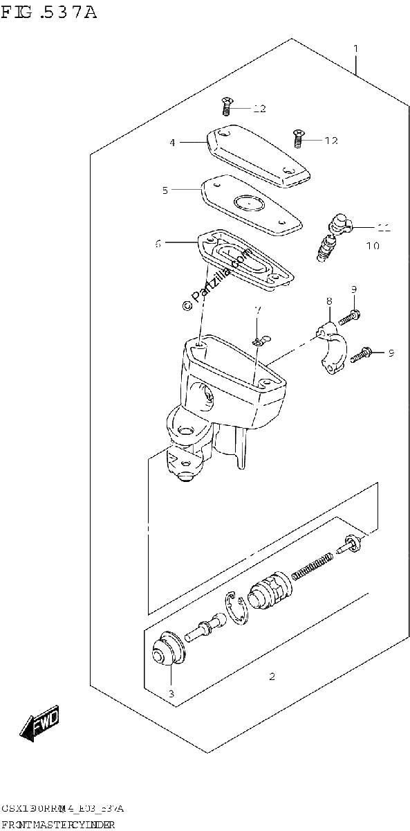 Diagrama de FRONT MASTER CYLINDER