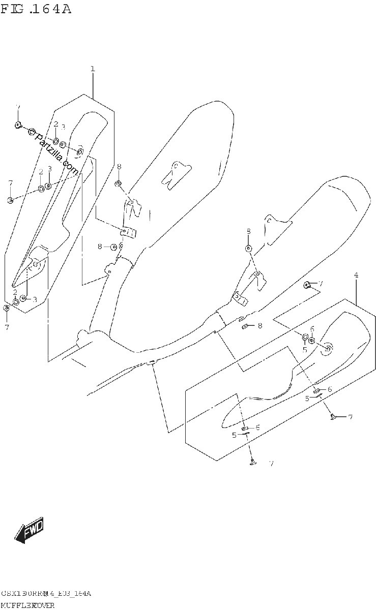Diagrama de MUFFLER COVER