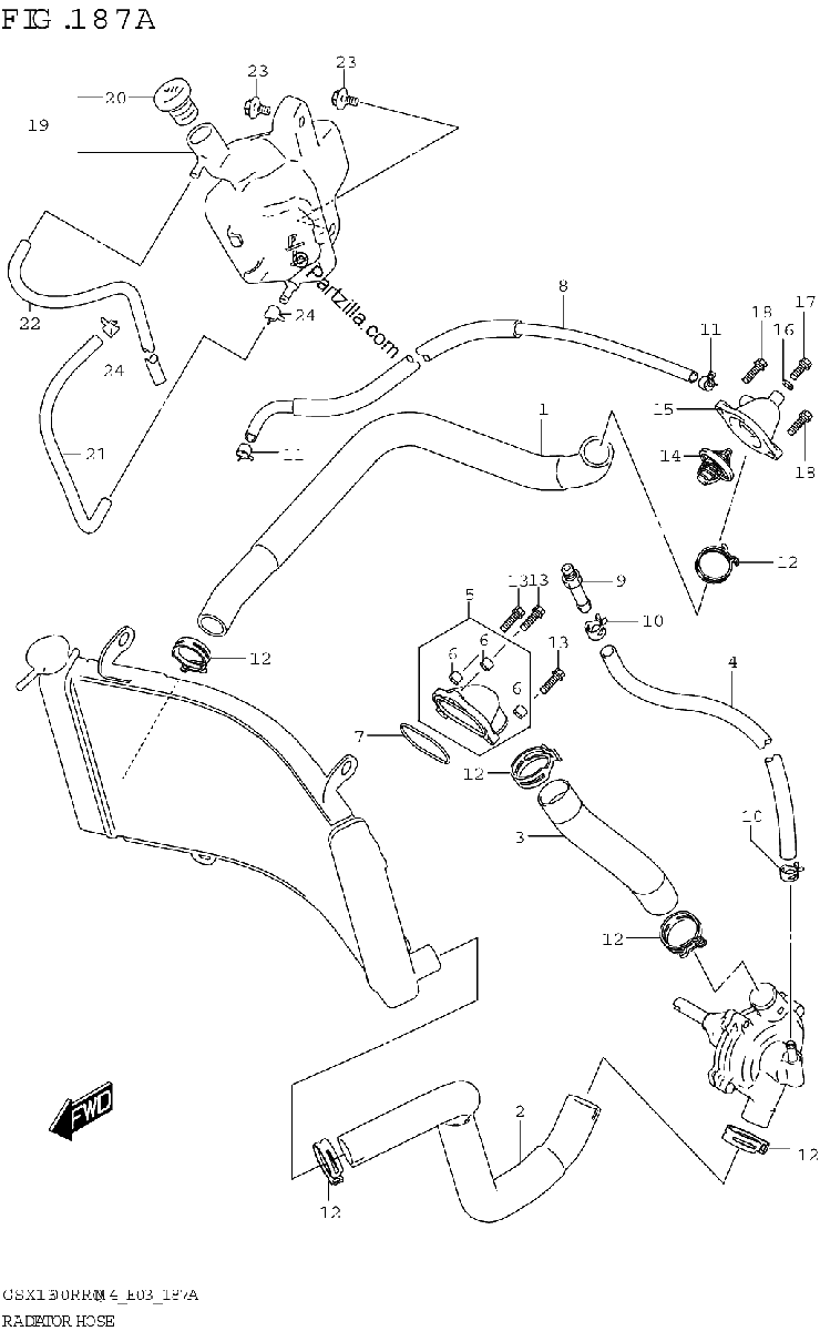 Diagrama de RADIATOR HOSE