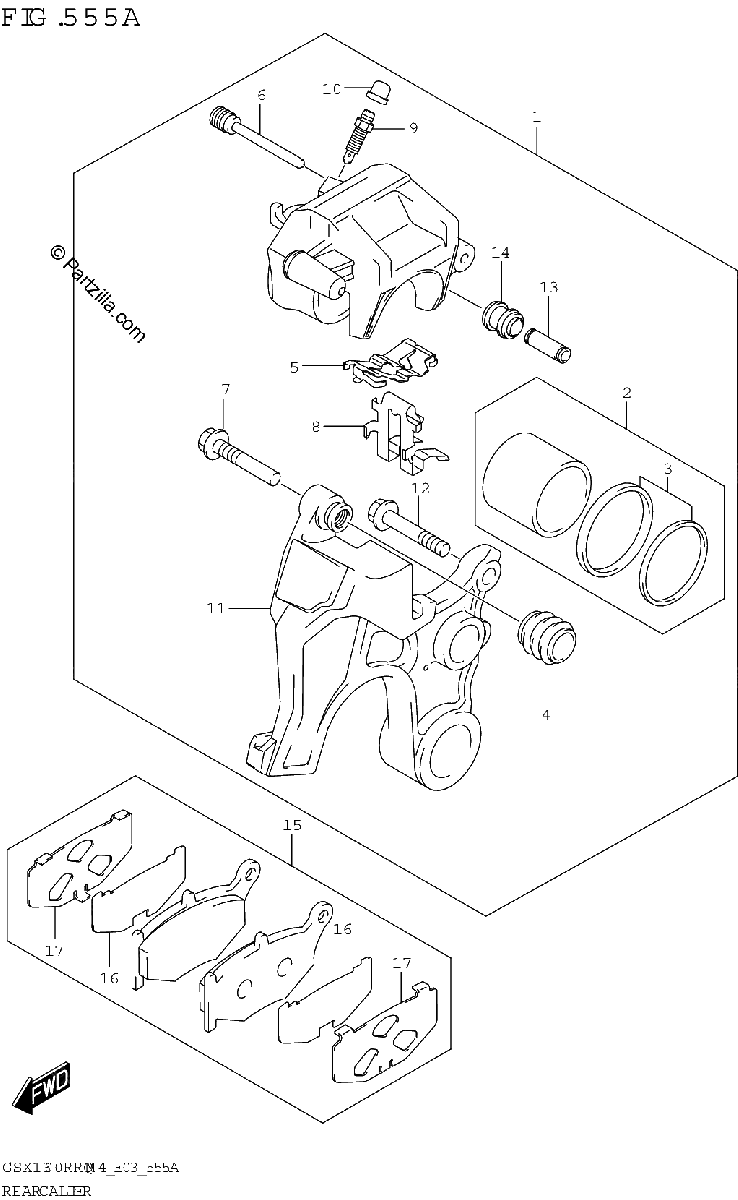Diagrama de REAR CALIPER