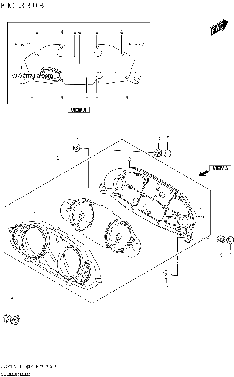 Diagrama de SPEEDOMETER E03 E33