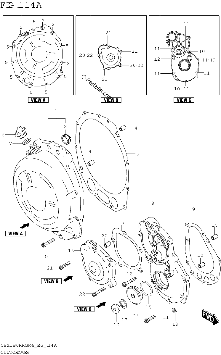 Diagrama de CLUTCH COVER
