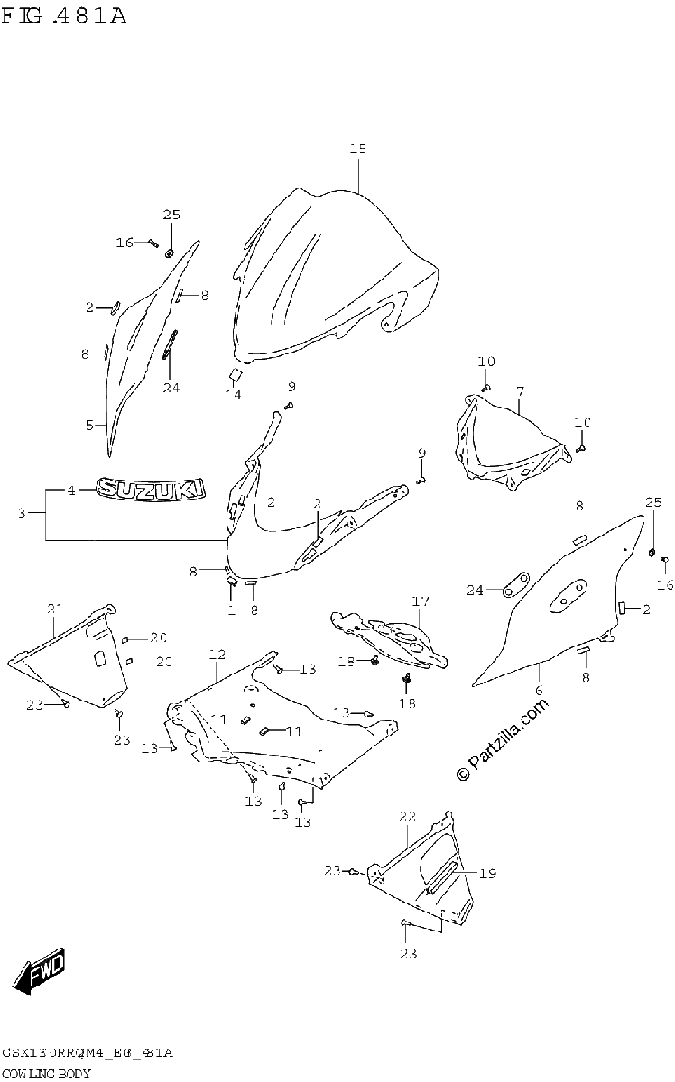 Diagrama de COWLING BODY