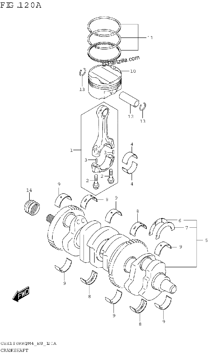 Diagrama de CRANKSHAFT