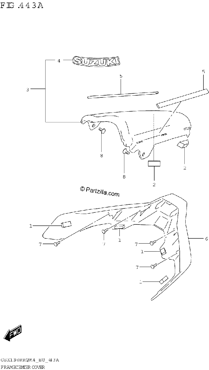 Diagrama de FRAME CENTER COVER