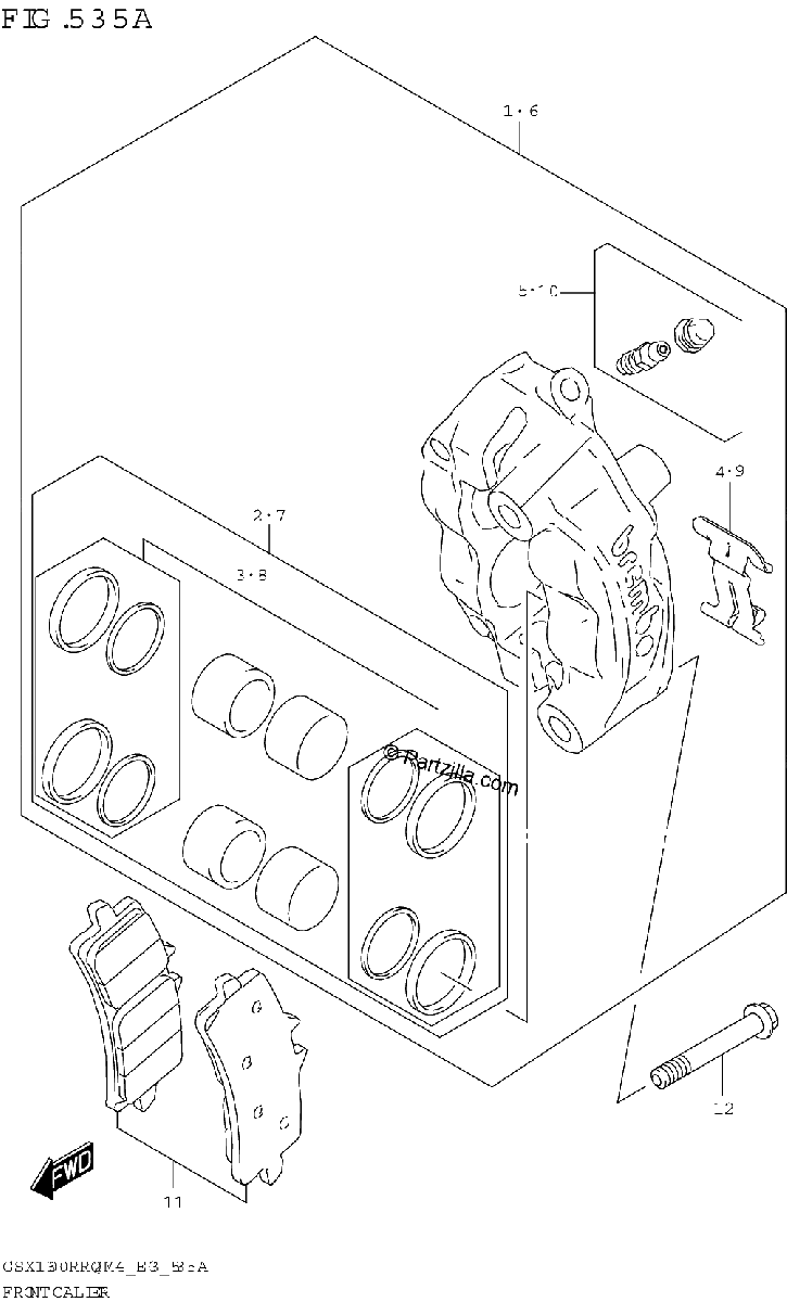 Diagrama de FRONT CALIPER