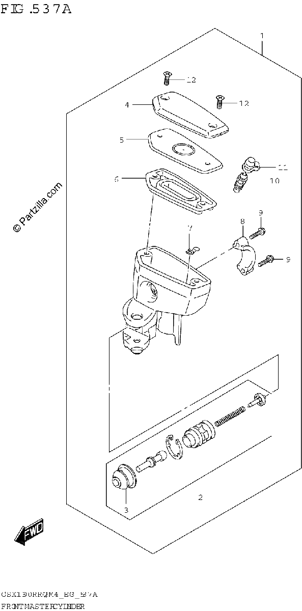 Diagrama de FRONT MASTER CYLINDER