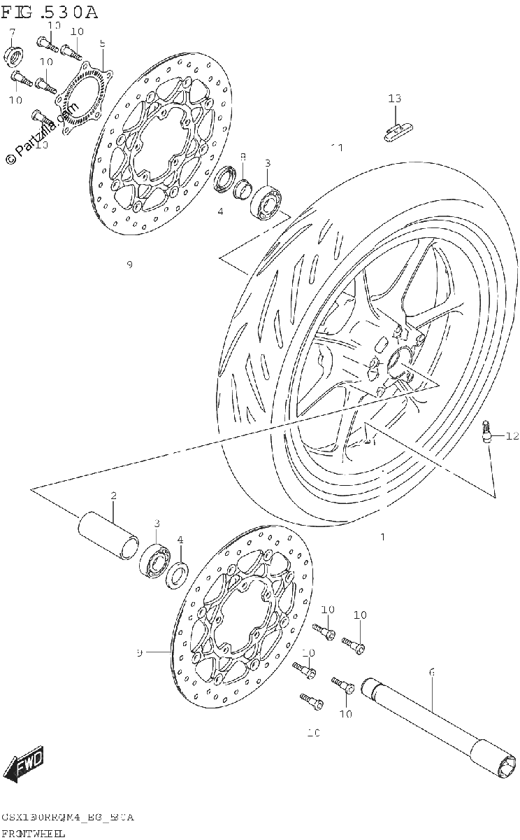 Diagrama de FRONT WHEEL