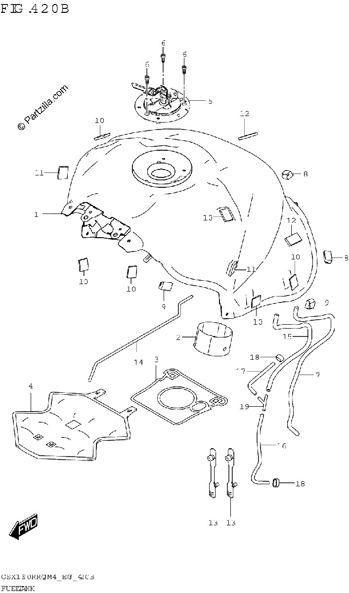 Diagrama de FUEL TANK E03 E28