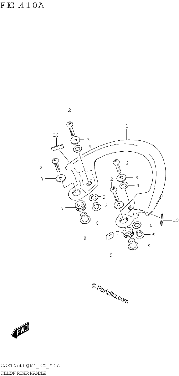 Diagrama de PILLION RIDER HANDLE