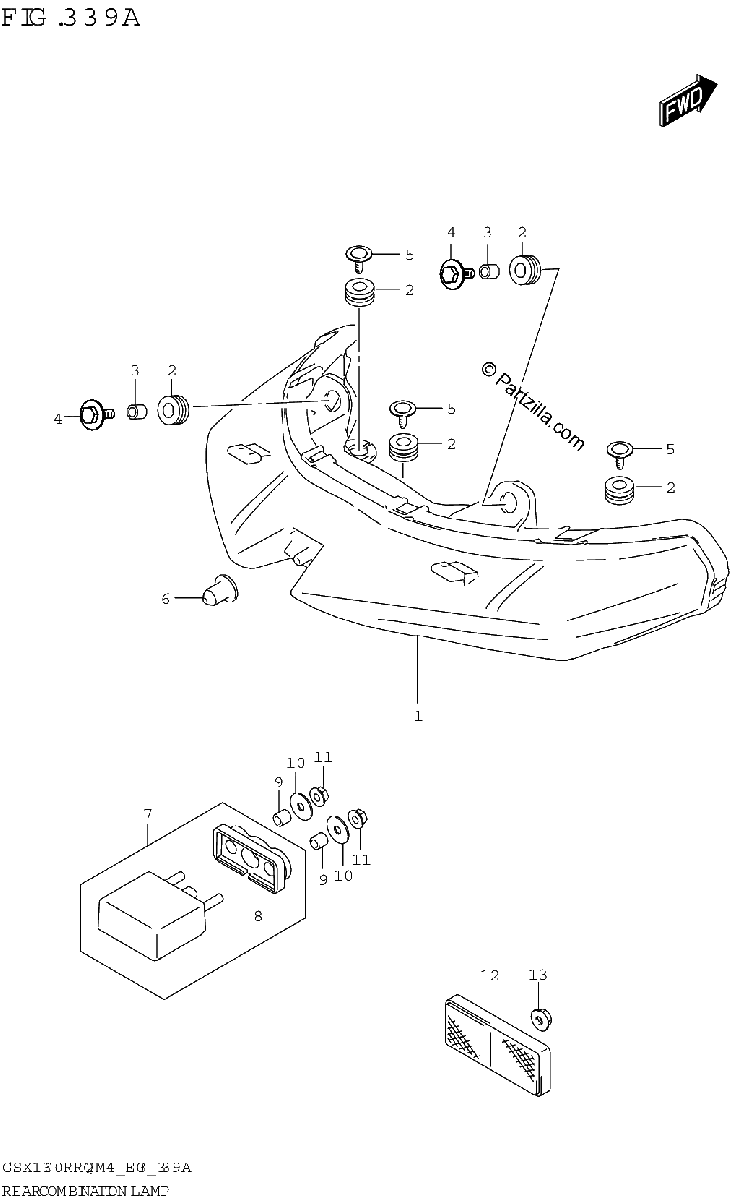 Diagrama de REAR COMBINATION LAMP