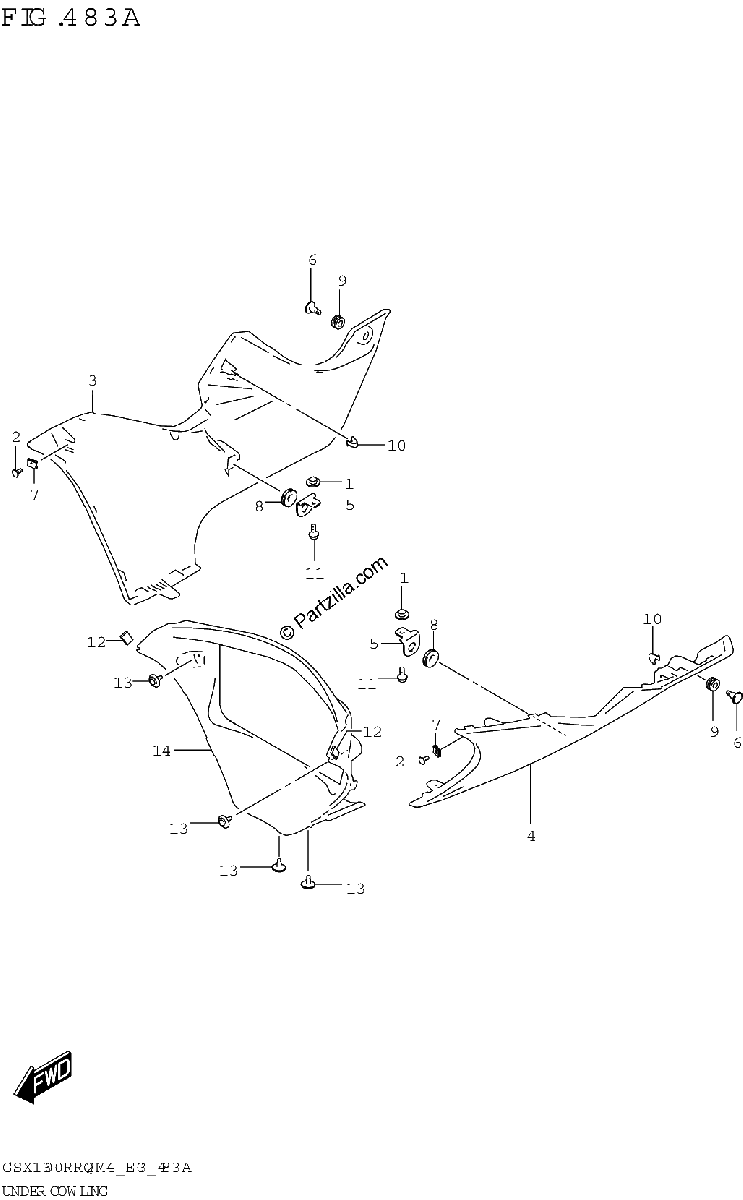 Diagrama de UNDER COWLING