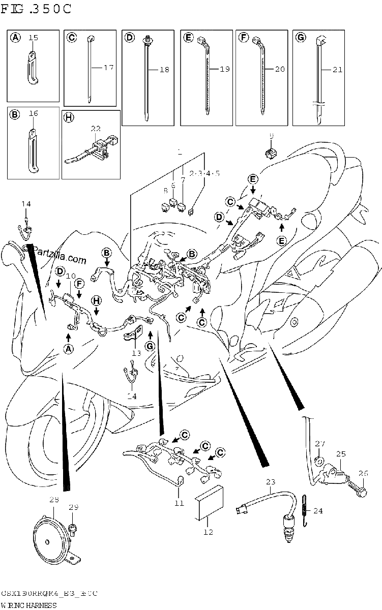Diagrama de WIRING HARNESS E03 E28